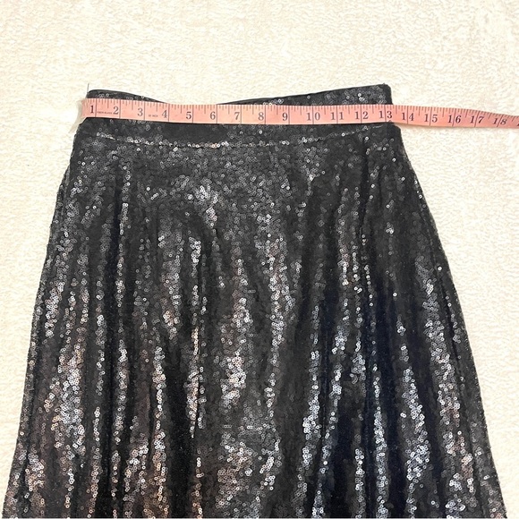 The Limited Black Sparkle Sequin Whimsigoth Maxi Skirt Women's Medium - Picture 6 of 10